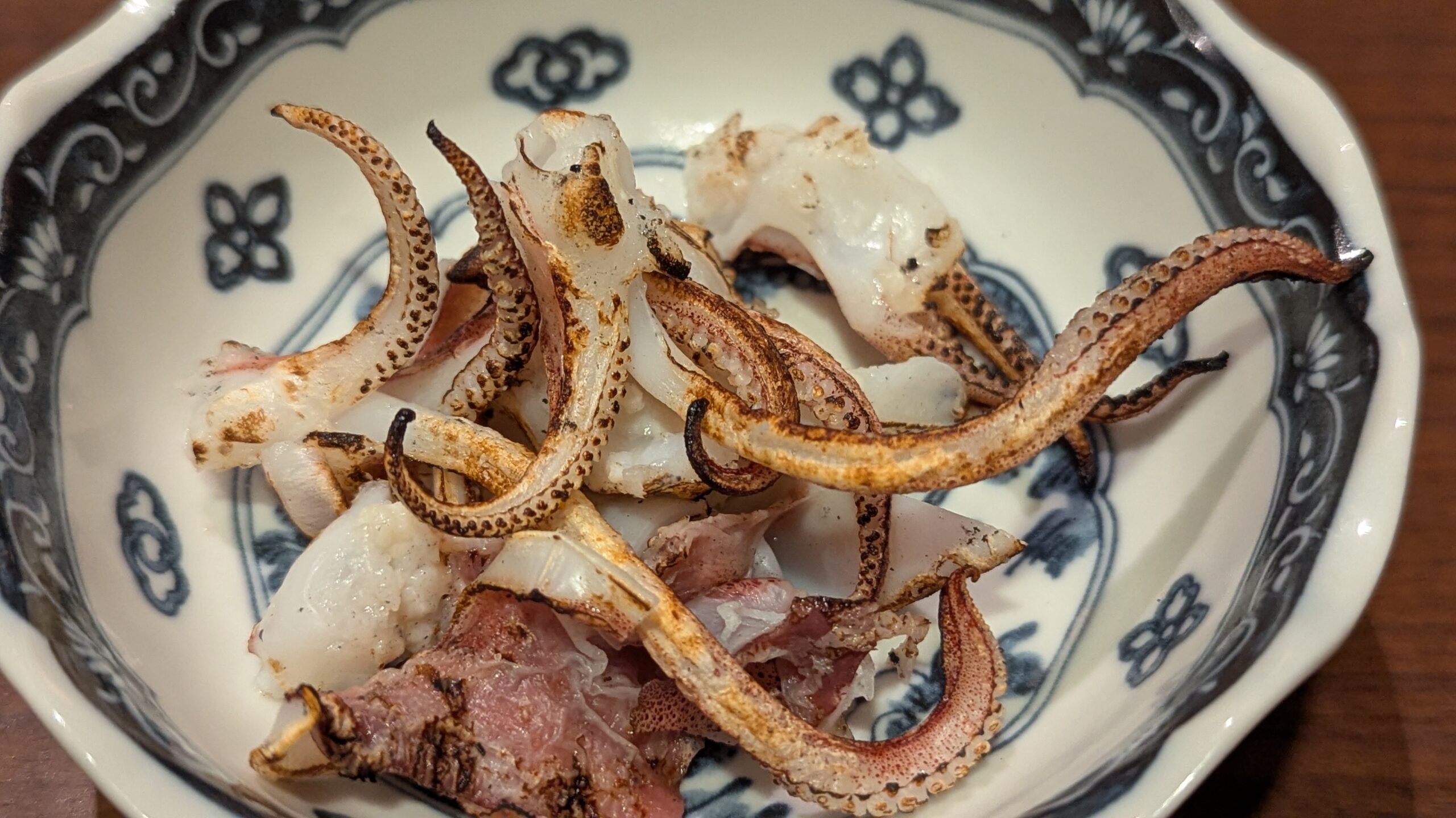 活やりいかの足を使った塩焼き