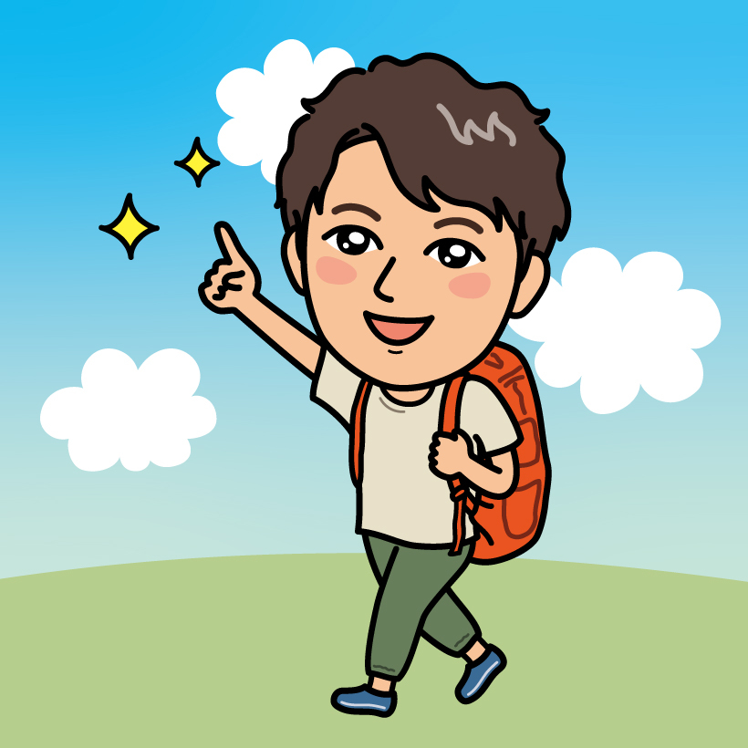 旅を楽しむmoland運営者のイラスト