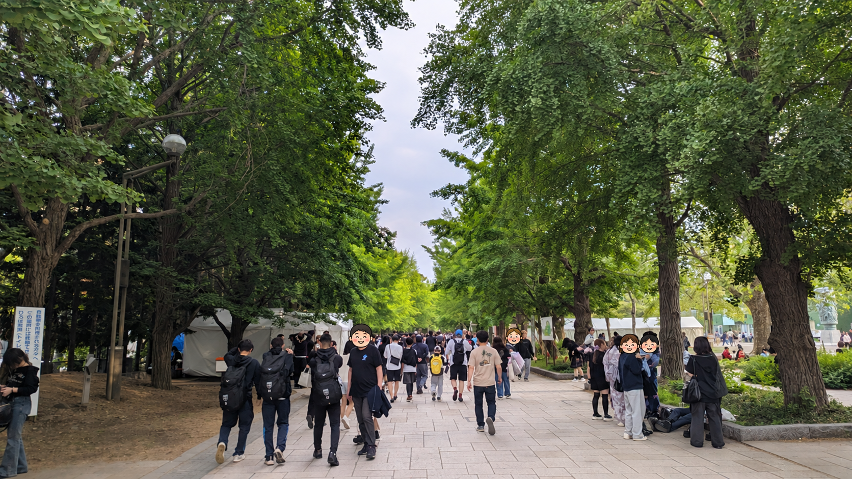 中島公園の祭り会場