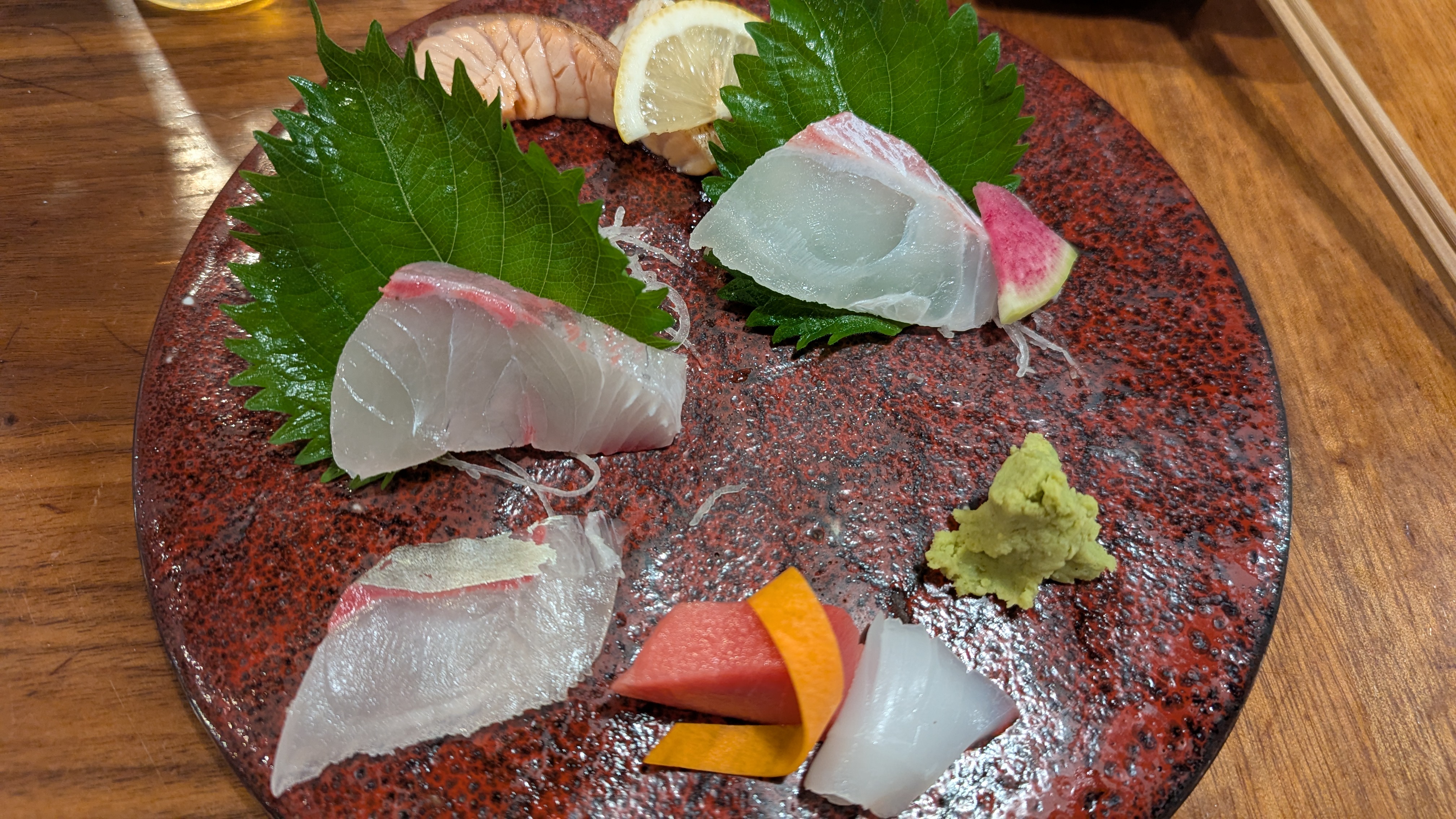 炉端亜紗喜三郎の刺し盛りハーフ